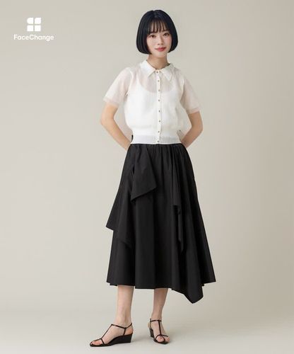 LOULOU WILLOUGHBY】イレギュラーラッフルスカート|allureville