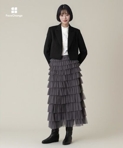 LOULOU WILLOUGHBY】ティアードチュールスカート|allureville OFFICIAL