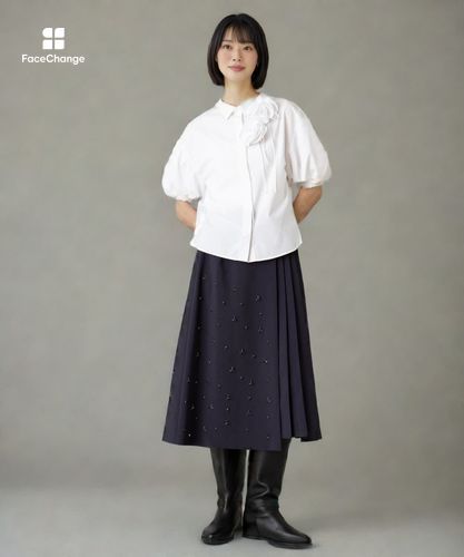 LOULOU WILLOUGHBY】ビジューアシメスカート|allureville OFFICIAL