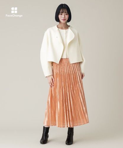 LOULOU WILLOUGHBY】グロッシーグラデプリーツスカート|allureville