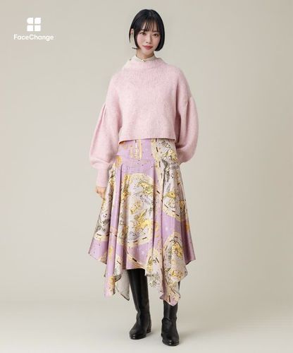 LOULOU WILLOUGHBY】ホロスコーププリントフレアスカート|allureville