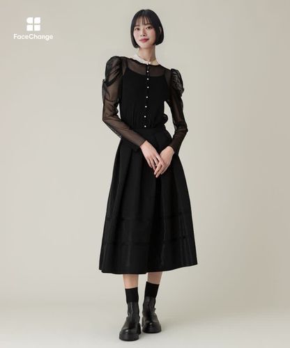 LOULOU WILLOUGHBY】ドットチュールジコスリーブプルオーバー