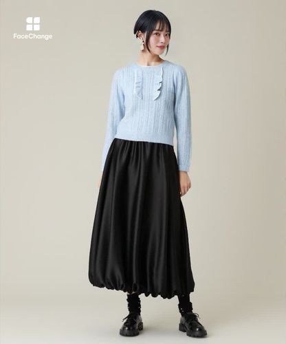 LOULOU WILLOUGHBY】フロントフリルラメプルオーバー|allureville