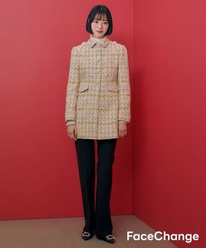 LOULOU WILLOUGHBY】LINTONツイードロングジャケット|allureville