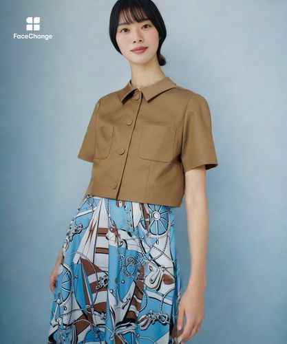 LOULOU WILLOUGHBY】シャンブレー半袖ジャケット|allureville OFFICIAL