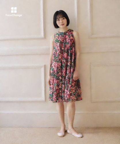 SPRINTEXフラワープリントノースリワンピース LOULOU WILLOUGHBY】SPRINTEXフラワープリントノースリワンピース