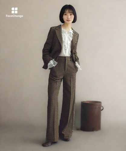 LOULOU WILLOUGHBY】ガンクラブチェックシングルジャケット