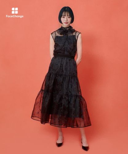 LOULOU WILLOUGHBY】オーガンジーフラワー刺繍スカート|allureville