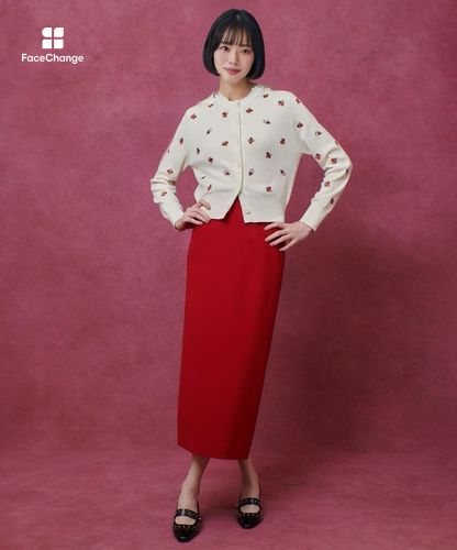 LOULOU WILLOUGHBY】ウール混ダブルクロスタイトスカート|allureville