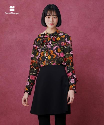 LOULOU WILLOUGHBY】シンメトリーフラワーリボンブラウス|allureville