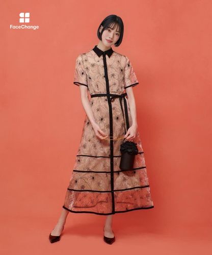 LOULOU WILLOUGHBY】オーガンジーフラワー刺繍ワンピース|allureville