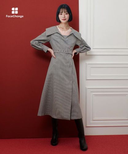 LOULOU WILLOUGHBY】W先染めセーラーカラーワンピース|allureville