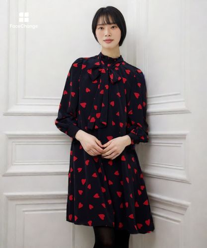 WEB限定【LOULOU WILLOUGHBY】デシンハートプリントフラッパー