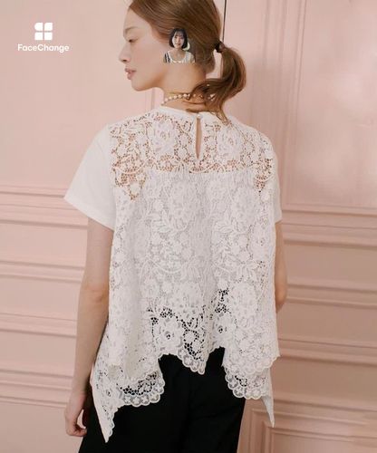 ◇ 【LOULOU WILLOUGHBY】レースドッキングプルオーバー|allureville