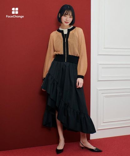 LOULOU WILLOUGHBY】柄編みニットブルゾン|allureville OFFICIAL SITE