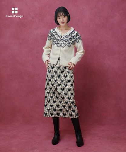 LOULOU WILLOUGHBY】ハートJQニットブルゾン|allureville OFFICIAL