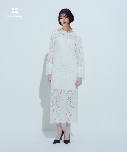 LOULOU WILLOUGHBY】パールネックレースワンピース|allureville