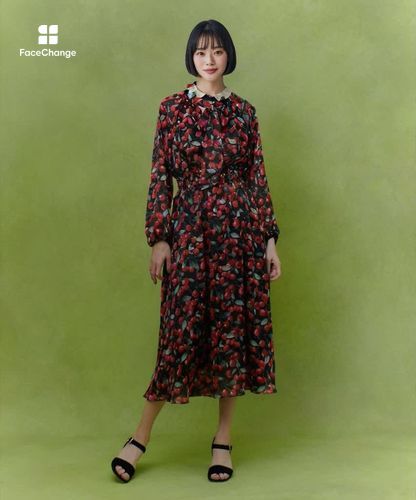 チェリー LISAチェリープリント リボンワンピース|allureville OFFICIAL SITE