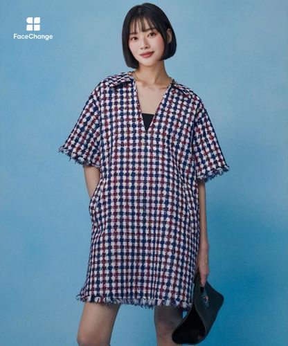 トリコロールツイードワンピース|allureville OFFICIAL SITE / ONLINE