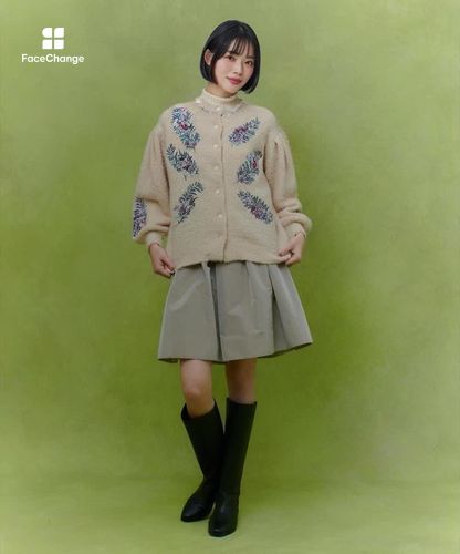 LOULOU WILLOUGHBY】フラワーズエンブロイダリーカーディガン