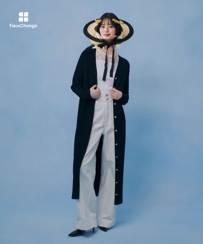 LOULOU WILLOUGHBY】カノコワイドボーダーカーデワンピース