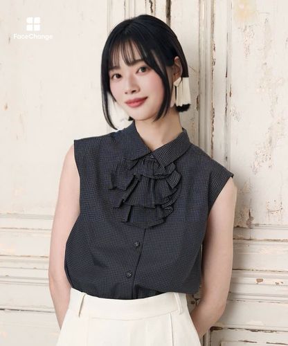 フリルタイノースリーブブラウス|allureville OFFICIAL SITE / ONLINE
