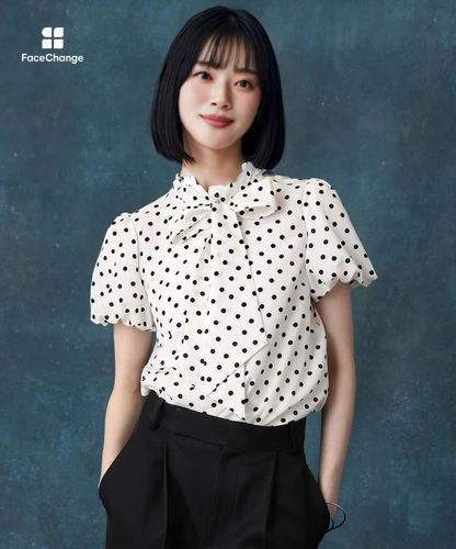 デシンドットリボンブラウス|allureville OFFICIAL SITE / ONLINE SHOP