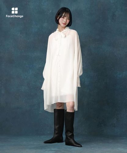 プリーツディテールシフォンワンピース|allureville OFFICIAL SITE