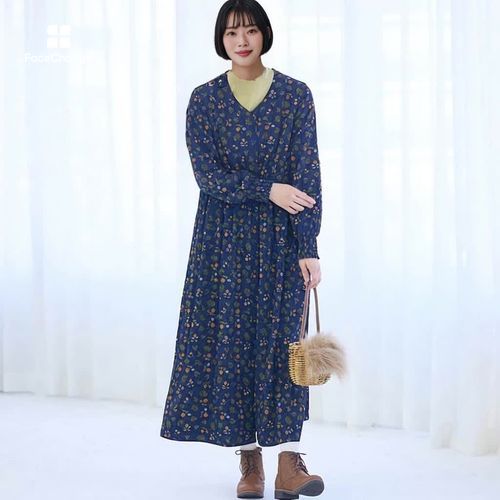 ロングブラウスワンピース（ロング/マキシ丈ワンピース）｜(ミニラボ