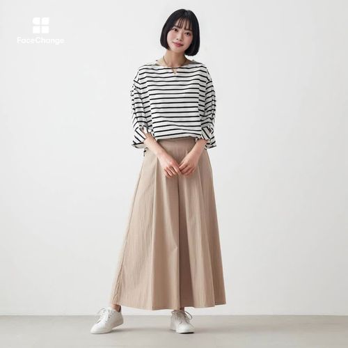 雨の日も安心！撥水加工のガウチョパンツ(花笑むとき/hana emu toki