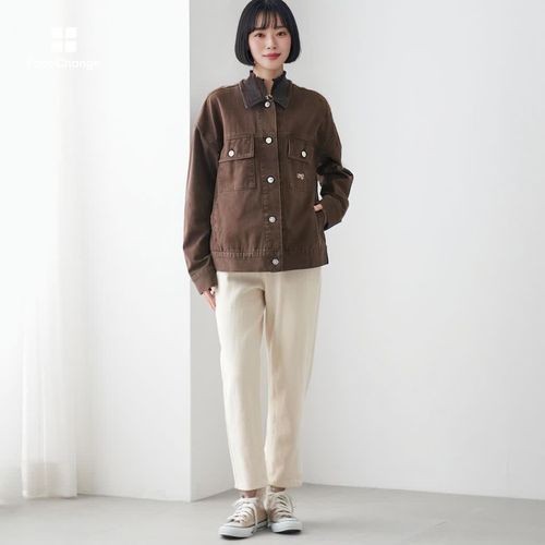 ユニセックスブラウンワークジャケット「ライオン・キング/スカー