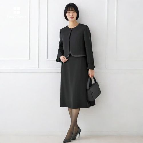 洗える｜タックアクセントのブラックフォーマル 9号・ブラック｜東京