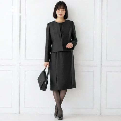 ソワールペルル】ブラックフォーマル アンサンブル(0103774)11号