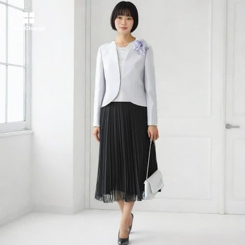 アプロベリー】カラーフォーマル ジャケット(1410117)15号・グレー