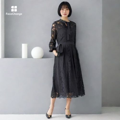 結婚式用ワンピース(4501794)11号・ブラック｜フォーマルメッセージ