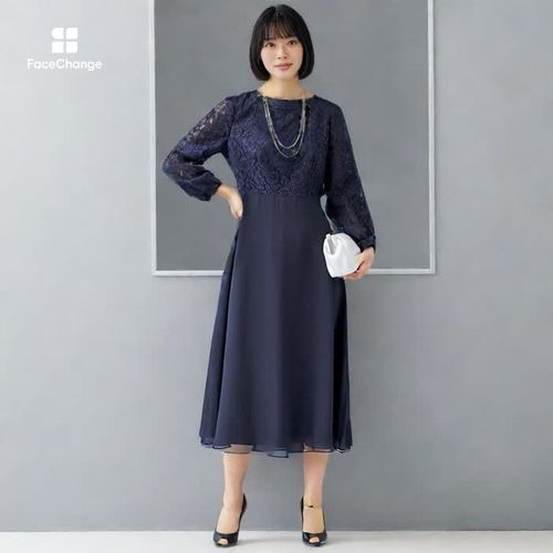 ワンピース(4601634)9号・インクブルー｜フォーマルメッセージ