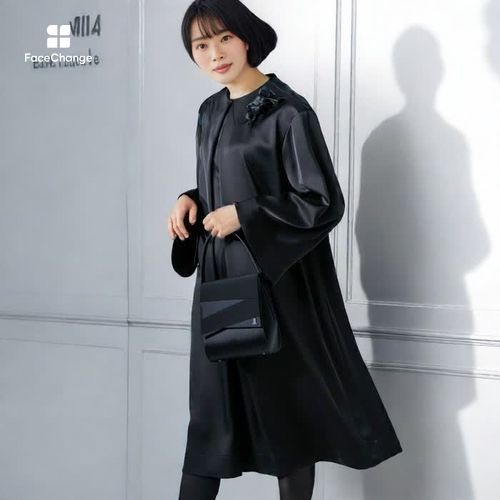 【最安値】Eveの日 フーディ ブラック L モダンな切り替えデザインバッグ ・ブラック｜東京ソワールオンライン