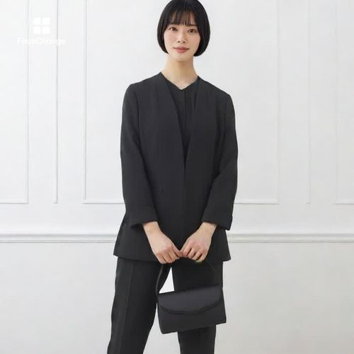 撥水加工】シンプルスカラのフォーマルバッグ ・ブラック｜東京