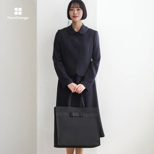 撥水加工】ビッグサイズのお受験トートバッグ ・ブラック｜東京