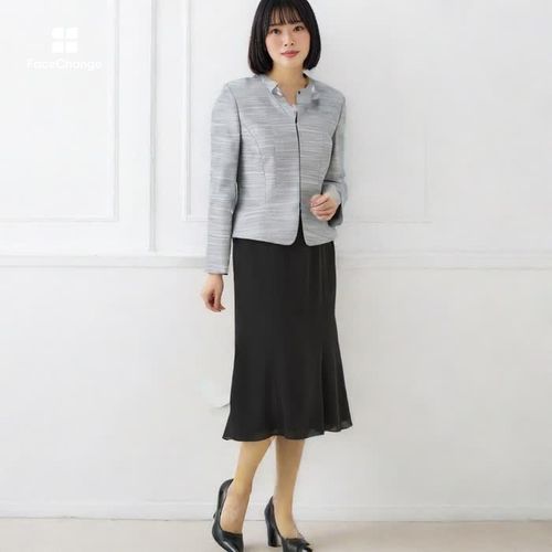 ソワールドルチェ】ジャケット(6410625)9号・シロクロ｜フォーマル