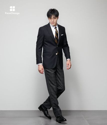 防シワ・撥水】TRAVEL COMFORT ジオメトリックウィンドウペイン