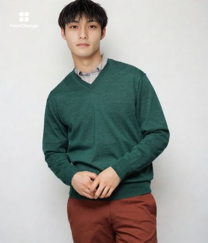 ウォッシャブル】Vネック プルオーバーニット(11516524-2025