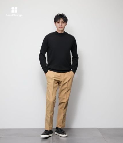 ウォッシャブル】モックネック プルオーバーニット(11526526-2025