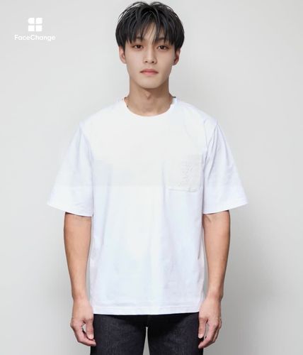 吸水速乾】COOL COMFORT ニューヨーカーエンボスプリント 半袖 クルー