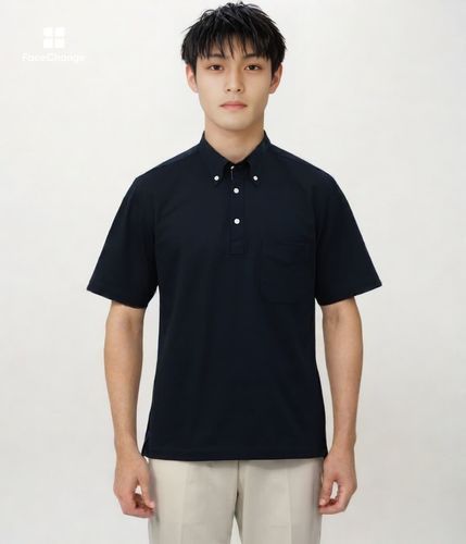 NY CARE FREE 無地プルオーバー ボタンダウンポロシャツ(15635602-2025