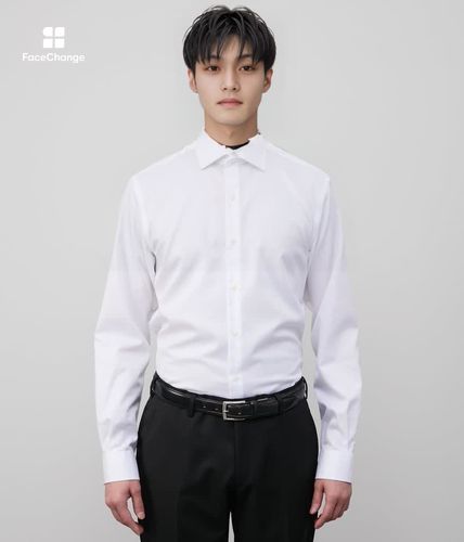 NY CARE FREE・SUPIMA COTTON ツイル 長袖スリムフィット ショート