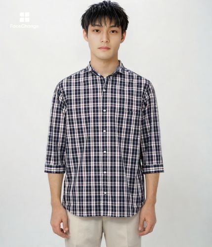 吸水速乾】ニューヨーカータータン 七分袖カッタウェイカラーシャツ