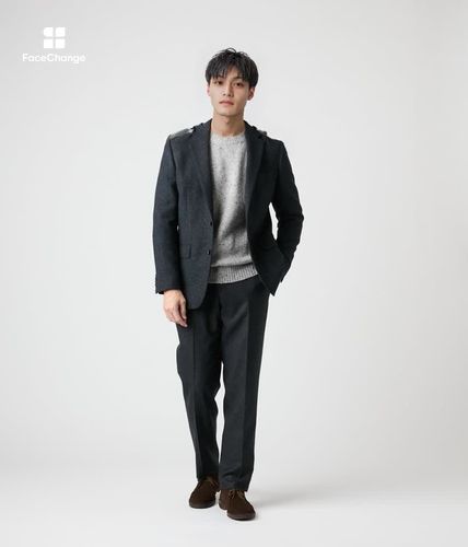 ツィードライク ヘリンボーン ジャケット(16196202-2025