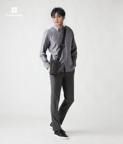 ニューヨーカー パンツスーツ シアサッカ リネン混 ウォッシャブル