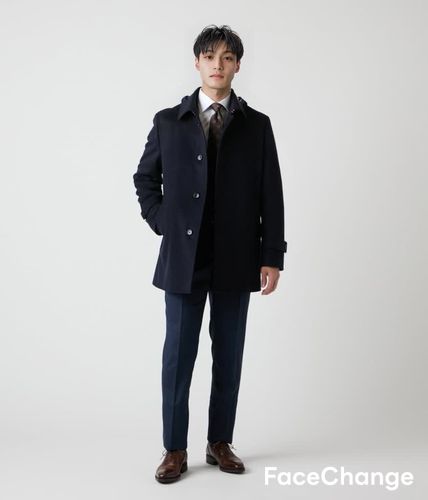 カシミヤ混 ショートビーバー シングルコート(16343302-2024